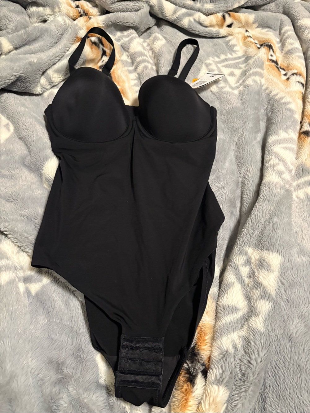 Wacoal Black Shaping Underwire Bodysuit with Adjustable Straps